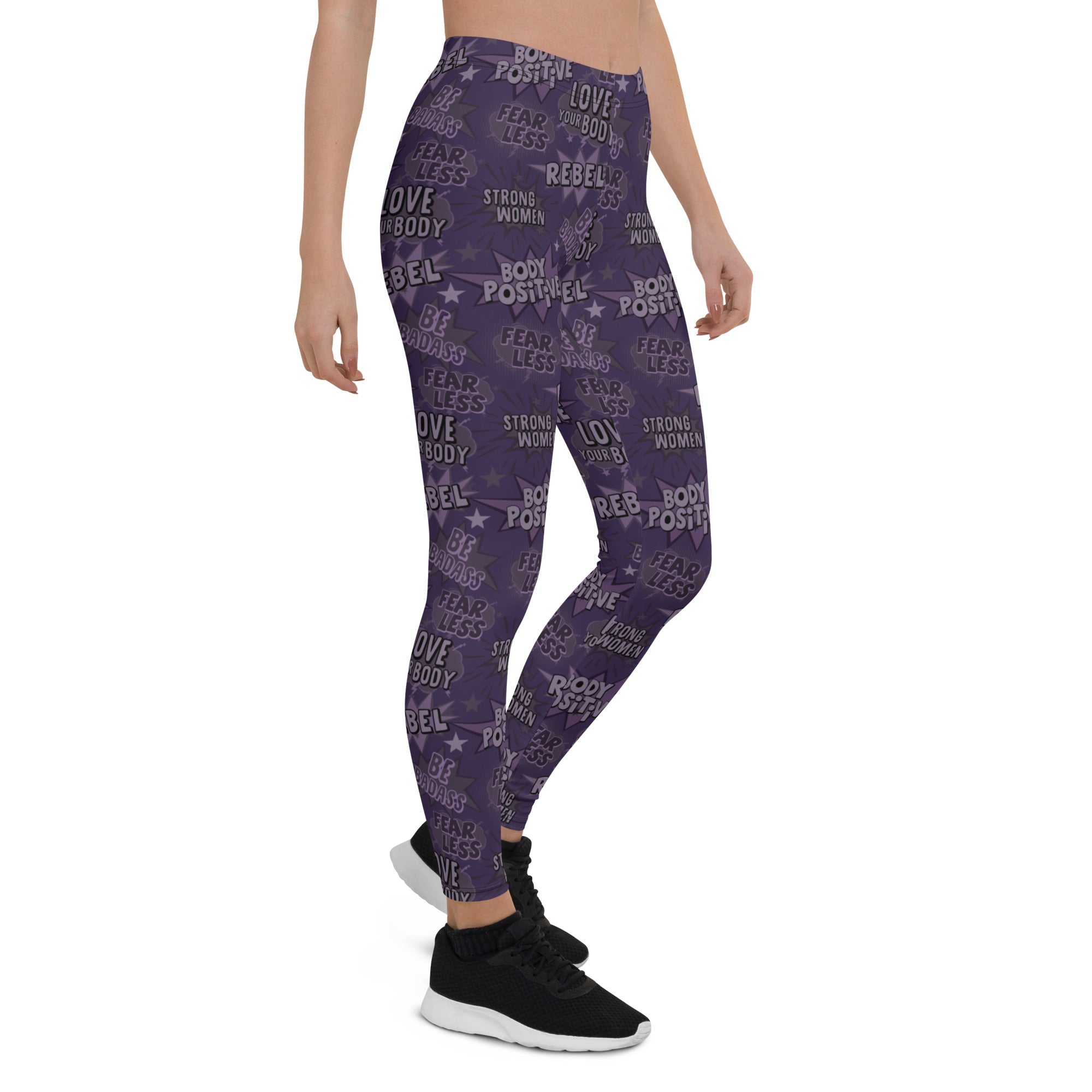 Purple Empower Mid-Waist Leggings
